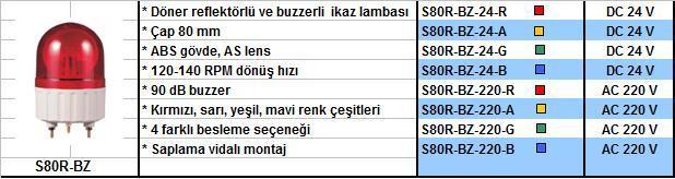 Q-Light Döner Reflektörlü ve Buzzerli İkaz Lambası